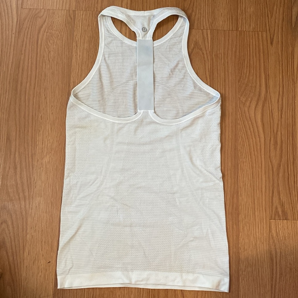 ❤️ Lululemon Swiftly Tech T-Back Racerback Tank White Size 4